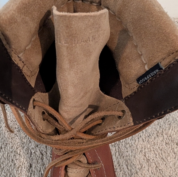 Cole Haan Waterproof Lace-up Boots Tan- Size 7.5 - Picture 16 of 16